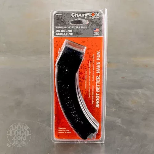 1 – Champion 10/22 High Capacity Magazine – 22 LR 25 Round Black Smoke