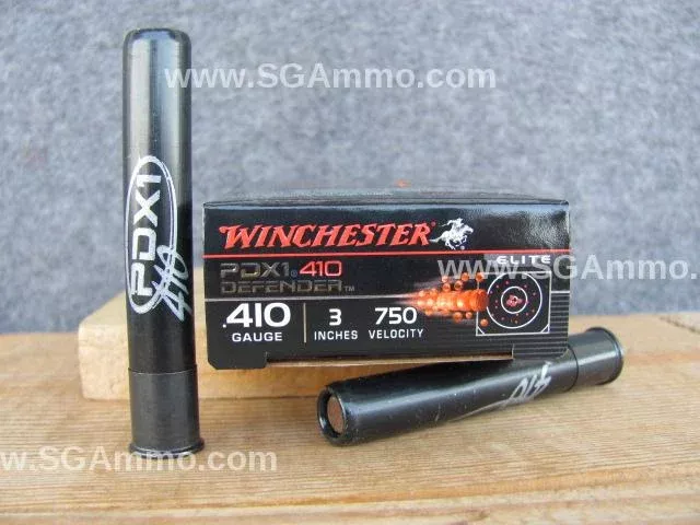10 Round Box – .410 Gauge 3 Inch Judge Load Winchester PDX1 410 Defender Ammo – S413PDX1