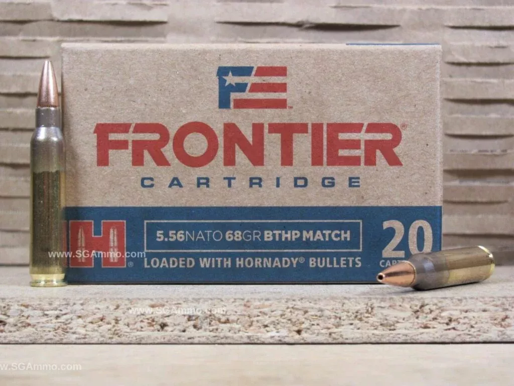 1000 Rounds – 5.56 NATO 68 Grain BTHP Match Hornady Frontier Ammo Made by Lake City – FR310