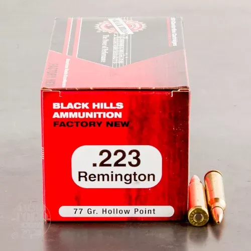 1000rds – 223 Black Hills 77gr. Sierra MatchKing Hollow Point Ammo
