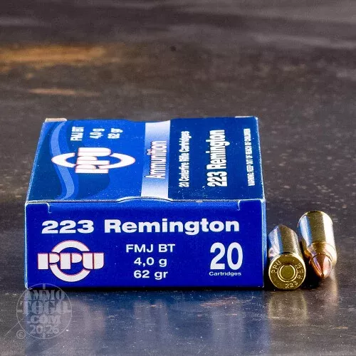 1000rds – .223 Prvi Partizan 62gr. FMJ Ammo