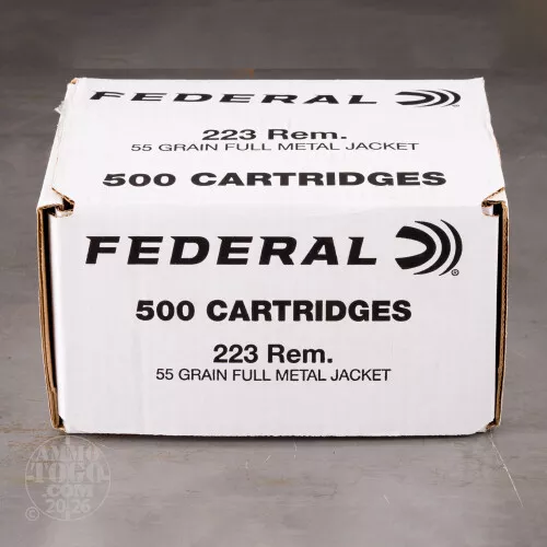 1000rds – 223 Rem Federal American Eagle 55gr. FMJ Ammo