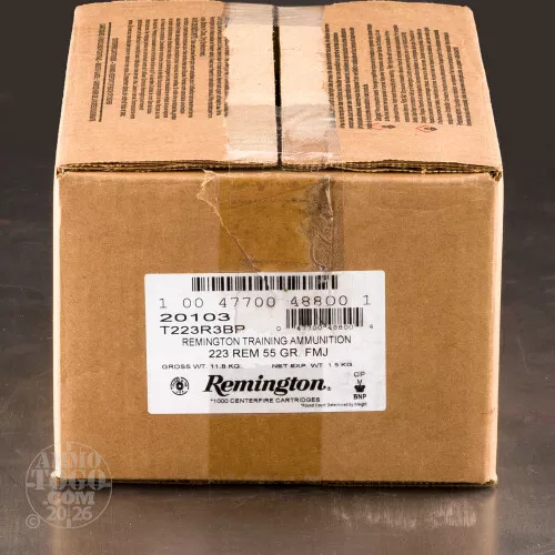1000rds – 223 Rem Remington 55gr. FMJ Ammo