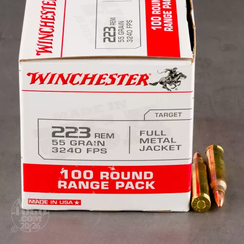 1000rds – 223 Rem Winchester 55gr. FMJ Ammo
