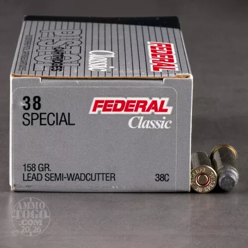 1000rds – 38 Special Federal LE 158gr. +P LSWC Ammo