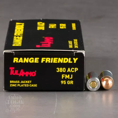 1000rds – 380 ACP Tula 95gr. FMJ Ammo