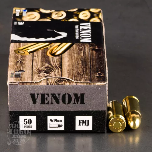 1000rds – 9mm Venom 115gr. FMJ Ammo
