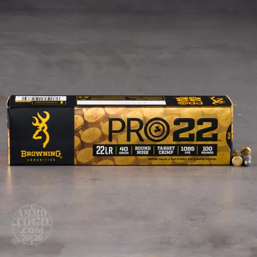 2000rds – 22 LR Browning PRO22 40gr. LRN Ammo