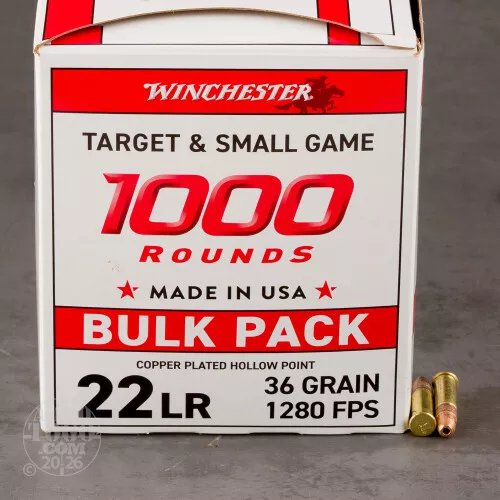 2000rds – 22 LR Winchester USA 36gr. CPHP Ammo
