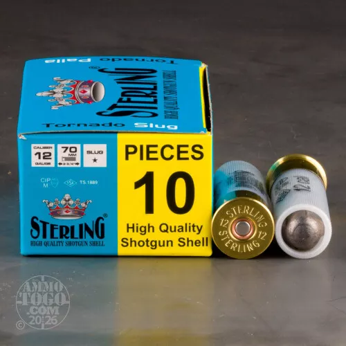 200rds – 12 Gauge Sterling Tornado 2-3/4" 1oz. Rifled Slug Ammo