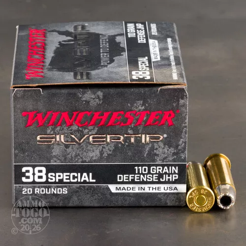 200rds – 38 Special Winchester Silvertip 110gr. JHP Ammo