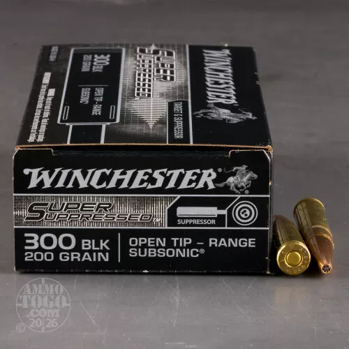 20rds – 300 AAC Blackout Winchester Super Suppressed 200gr. Open Tip Ammo