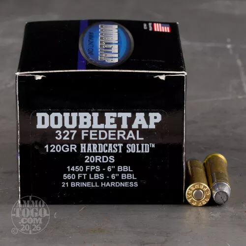 20rds – 327 Federal Magnum Doubletap 120gr. Hard Cast Ammo