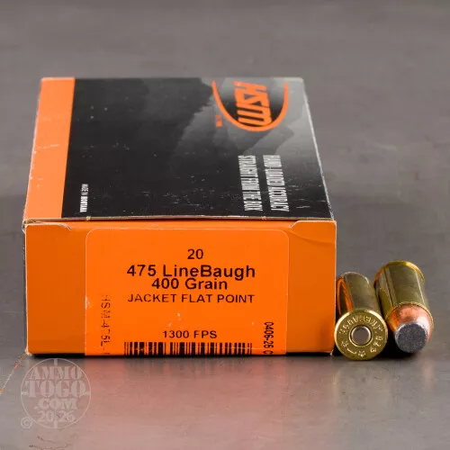 20rds – 475 Linebaugh HSM 400gr. Bonded JFP Ammo