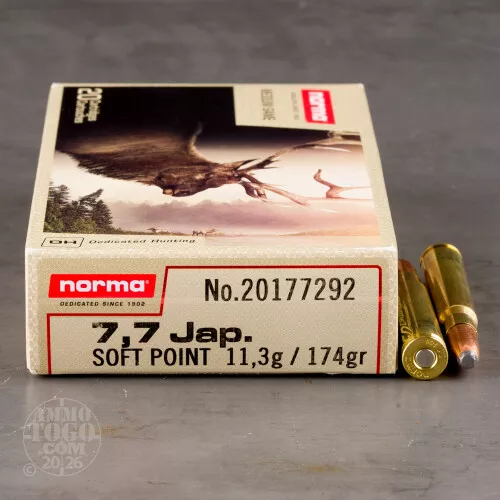20rds – 7.7 Japanese Norma 174gr. SP Ammo