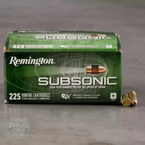 225rds – 22 LR Remington Subsonic 40gr. CPHP Ammo