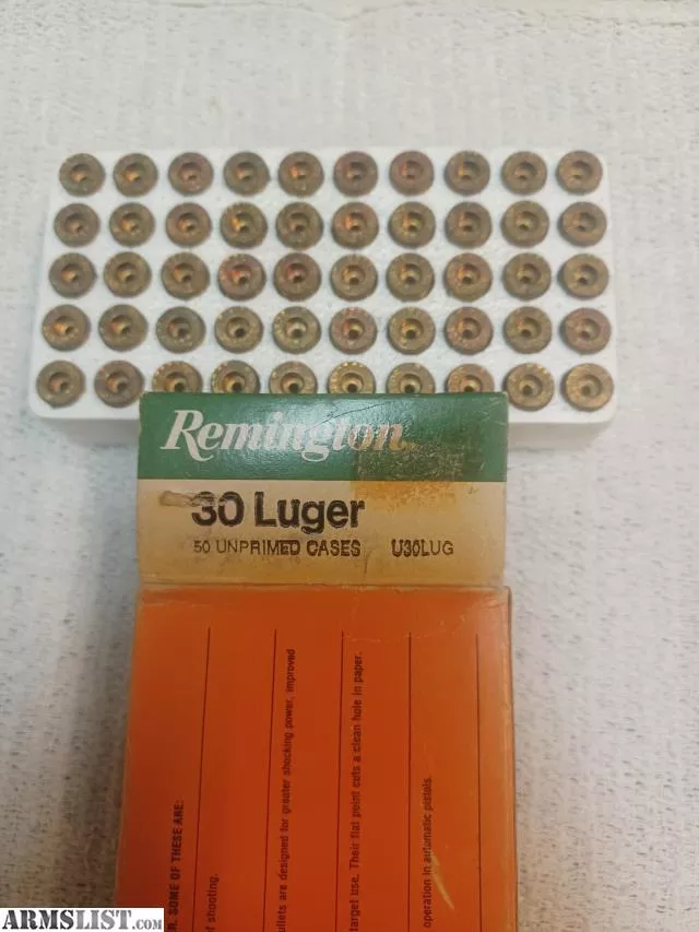 .30 Luger brass, 50pcs, new from Thunderbird Cartridge Co inc near Laveen, Phoenix, AZ