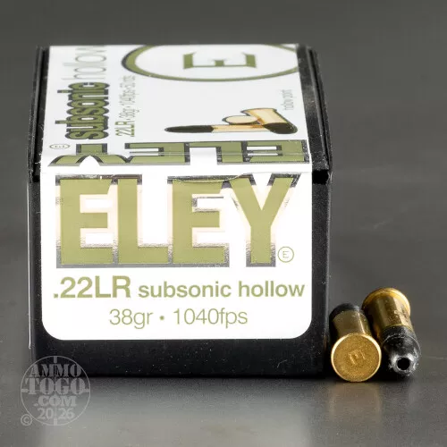 3000rds – 22 LR Eley Subsonic 38gr. HP Ammo