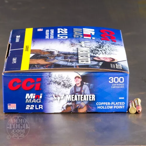300rds – 22 LR CCI Mini-Mag MeatEater 36gr. CPHP Ammo