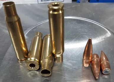 .308 Once Fired Deprimed Brass With 147 Grain Full Metal Jacket Boat TailProjectiles MCC308OFD147GRFMJCP Combo Pack 100 Pieces