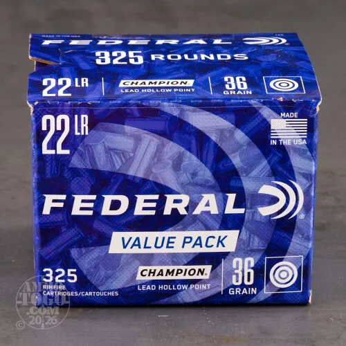325rds – 22 LR Federal Champion 36gr. LHP Ammo