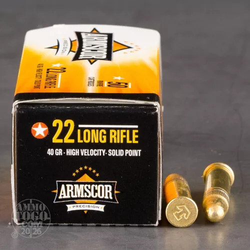 5000rds – 22 LR Armscor Precision 40gr. CPRN Ammo