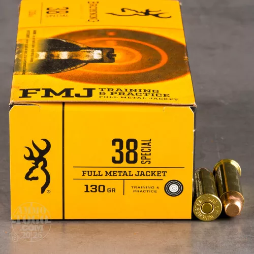 500rds – 38 Special Browning 130gr. FMJ Ammo