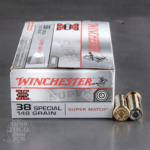 500rds – 38 Special Winchester Super-X 148gr. Wadcutter Ammo