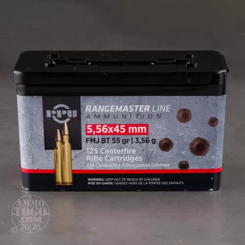 500rds – 5.56x45 Prvi Partizan Rangemaster 55gr. FMJBT Ammo
