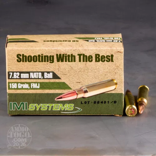 500rds – 7.62x51 IMI 150gr. FMJ Ammo