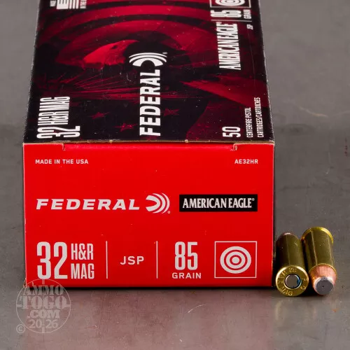 50rds – 32 H&R Magnum Federal American Eagle 85gr. JSP Ammo