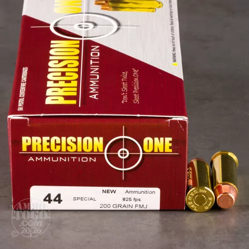 50rds – 44 Special Precision One 200gr. FMJ Ammo