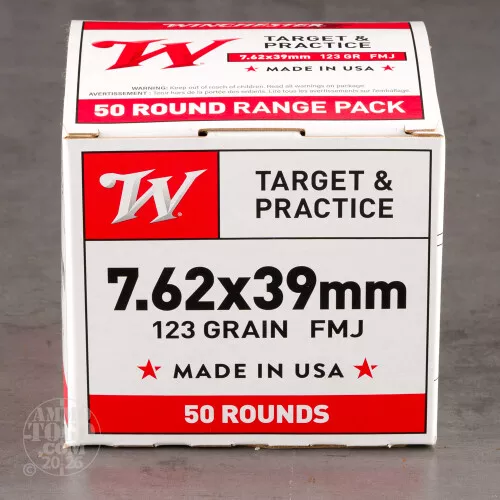 50rds – 7.62x39 Winchester Lake City 123gr. FMJ Ammo