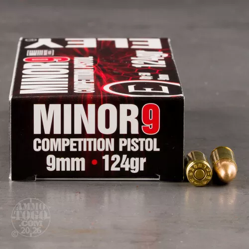 50rds – 9mm Eley Minor9 124gr. FMJ Ammo