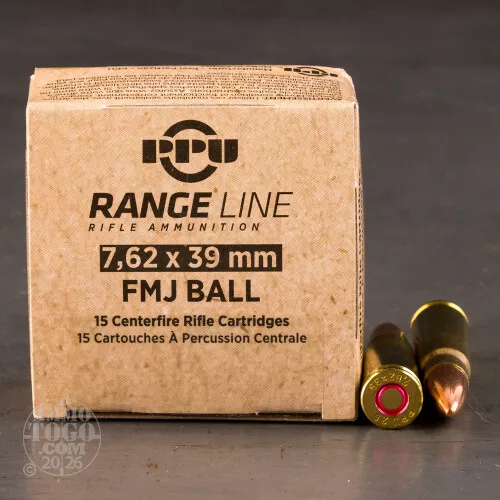 930rds – 7.62x39 Prvi Partizan 123gr. FMJ Ammo