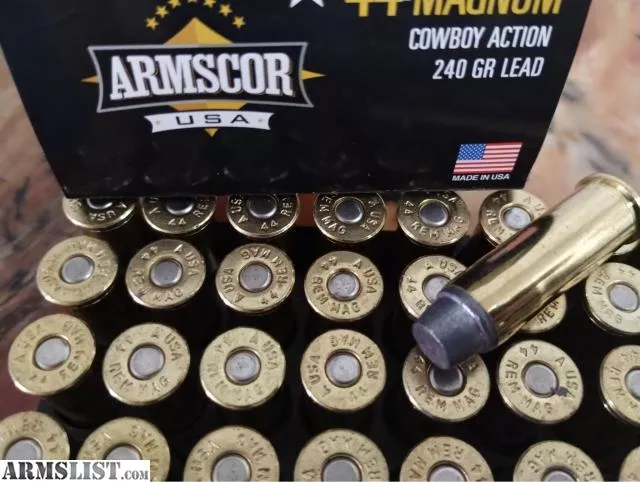 Armscor 240 grain flat point 44 MAGNUM 50 round box from Citywide Supply L.L.C. near South Tucson, Tucson, AZ