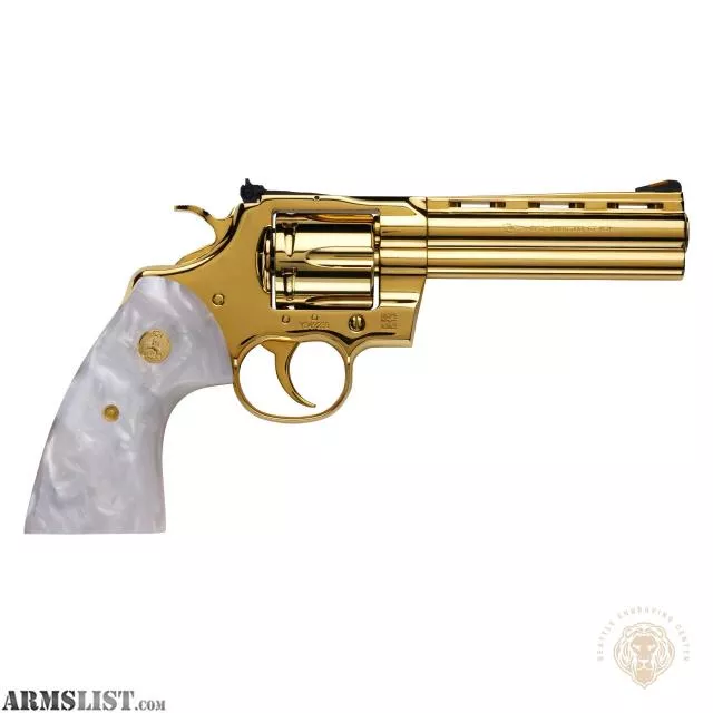 Colt Python 5" 24kt Gold Plated Limited Edition 6-Shot 357 Mag Revolver w/ Case & Certificatefrom Vegas Firearms near Henderson, Las Vegas, NV