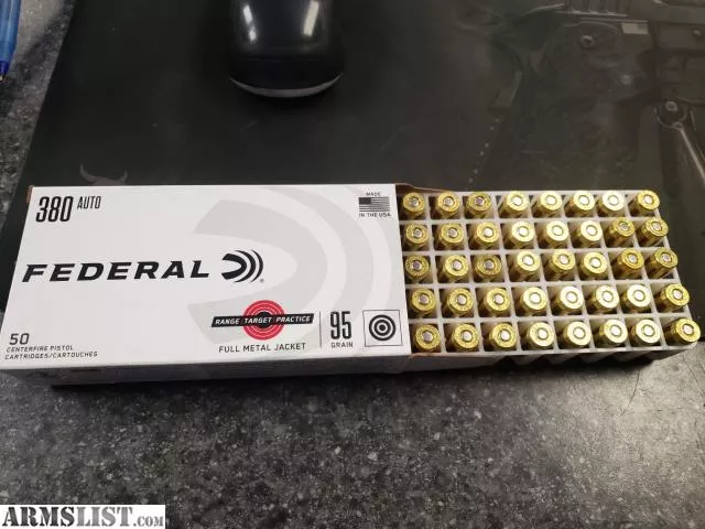 FEDERAL 95 GRAIN 380 AUTO from ACME EAST LLC near Colorado Springs, CO
