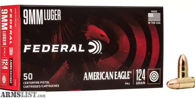 Federal American Eagle 9mm 124 Grain FMJ 1,000 Round Casefrom KAG Arms near Littleton, Massachusetts, USA