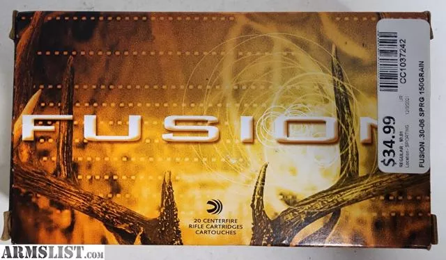 Federal Fusion 30-06 Springfield Ammo 150 Grain Bonded Round Nose Box of 20 from Coast To Coast Pawn near Clearwater, Tampa/St. Pete, FL