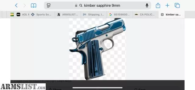 Kimber Sapphire Ultra II 9mm Pistol from Kjc coatings llc near Dayton, OH