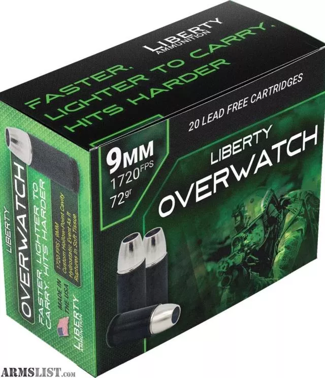 LIBERTY AMMUNITION OVERWATCH 9MM LUGER 72 GRAIN OPEN CAVITY HOLLOW POINT from Realm Firearms near Spring Lake Park, Minneapolis / St. Paul, MN