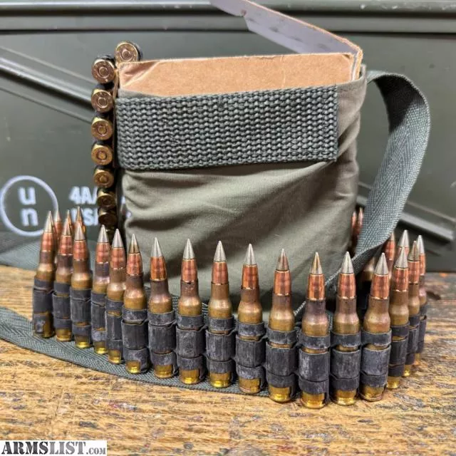 M80A1 Lake City 7.62x51 (.308) M80A1 EPR, 130 Gr, 100 Rd Belt In Pouch. FREE SHIPPING, NO TAX OUTSIDE WI from Dozer Munitions LLC near Grafton, Wisconsin, USA
