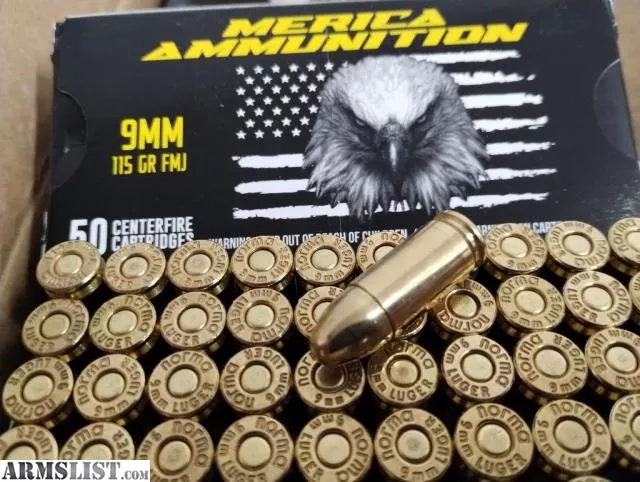 MERICA 9mm 50 round boxesBRASS CASE from Citywide Supply L.L.C. near South Tucson, Tucson, AZ