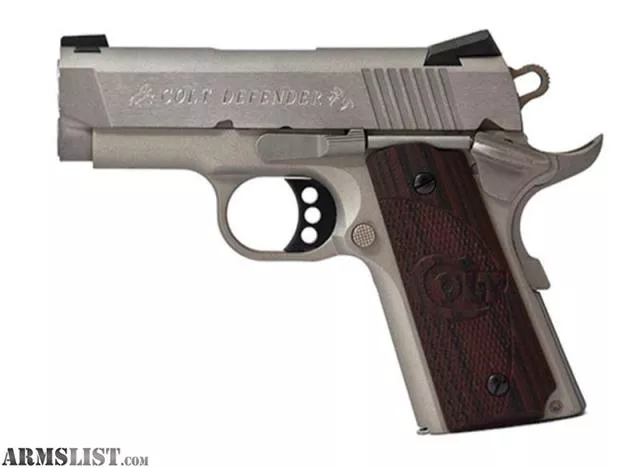 NEW Colt Defender, .45 ACP, 3" Barrel, Novak Sights, Stainless, Black Cherry Grips, 7-rd from HI-CAP FIREARMS JEWELRY AND MORE near Reno, NV
