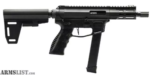 NEW GForce Arms Jawbone, 9mm, 5" Barrel, Paddle Pistol Brace, Picatinny, Black, 33-rd from HI-CAP FIREARMS JEWELRY AND MORE near Reno, NV