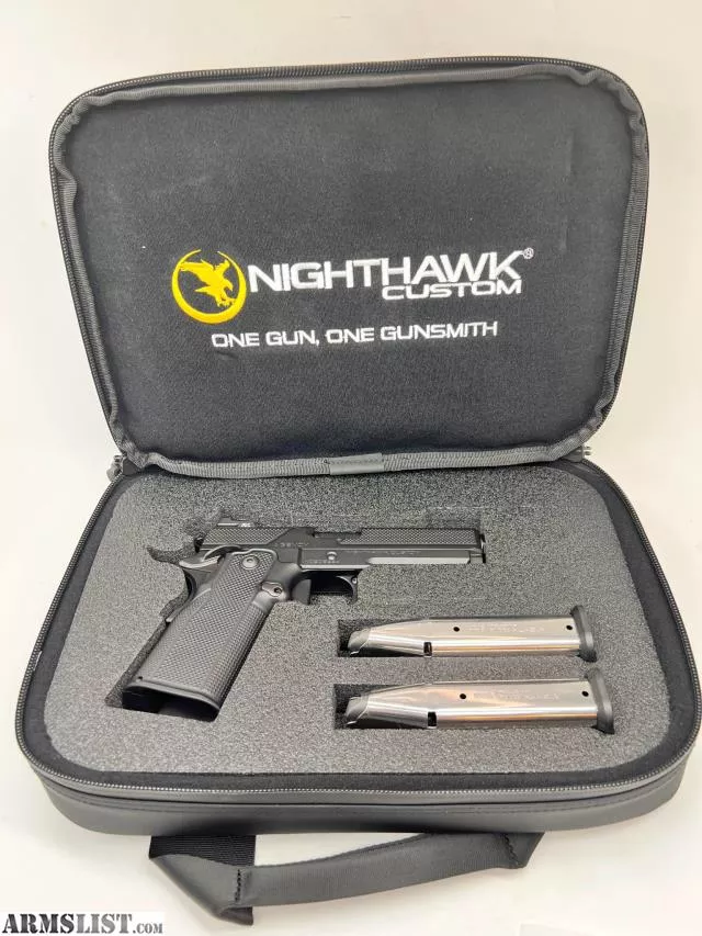 New NIGHTHAWK CUSTOM DOUBLE AGENT w/IOS and IOS PLATE - BLACKOUT - AMBI-SAFETY - MATCH GRADE DOUBLE STACK - 9MM from Watson Precision Firearms LLC near Oklahoma City, OK