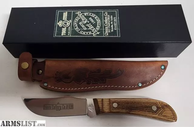 Queen Cutlery Co #4190 OakHunting Knife Titusville, PA With Leather Sheath from Coast To Coast Pawn near Clearwater, Tampa/St. Pete, FL