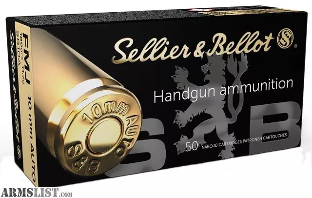 Sellier & Bellot S&B 10mm 180 gr FMJ 1000 Round Casefrom KAG Arms near Littleton, Massachusetts, USA