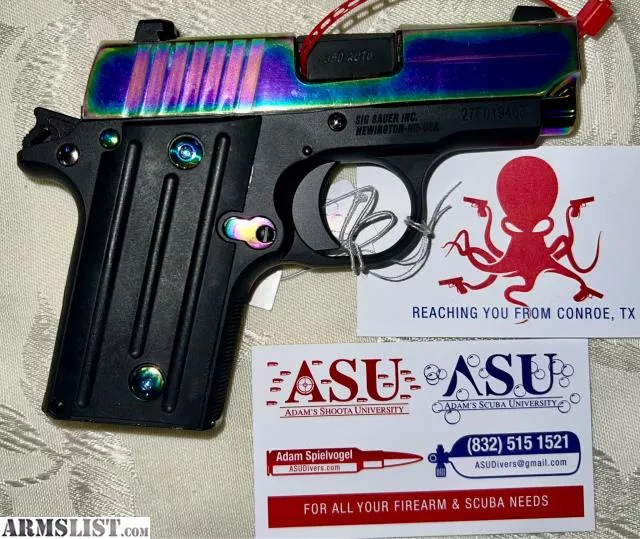 Sig Sauer P238 Rainbow Titanium NEW RELEASE 380acp - Conroe, Tx from Adam’s Shoota University near Conroe, Houston, TX